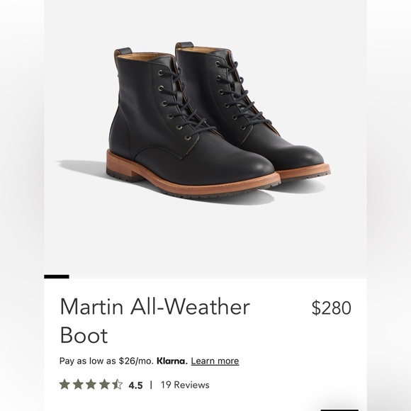 Nisolo Men’s All-Weather Leather Black Boot Size 8.5 New in Box - Picture 1 of 5